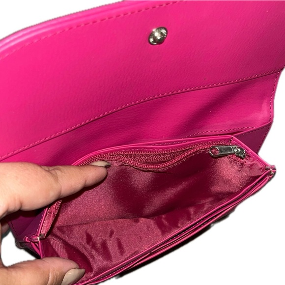 Pink Genuine Leather Women's Clutch - Picture 12 of 16